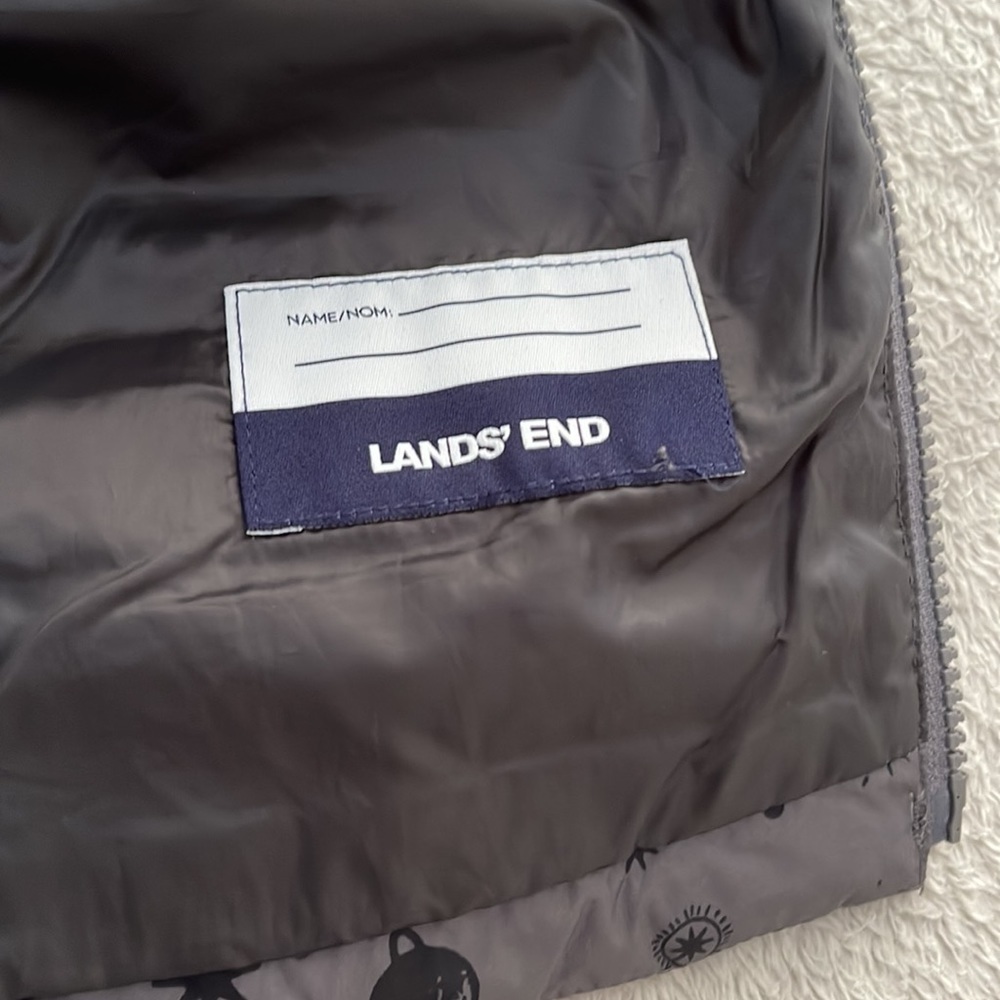 Lands End grey puffer jacket - Picture 10 of 12